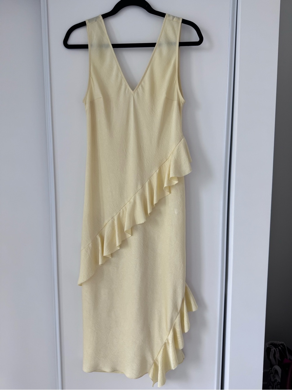 Yellow Ruffle Midi Dress - Picture 5 of 5